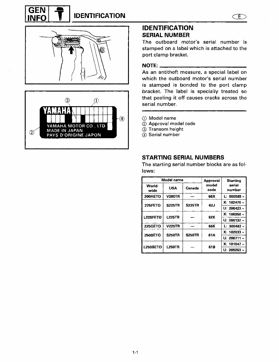 1999 Yamaha 200/225/250HP 2-Stroke OutboardS Service & Repair Manual preview img 9