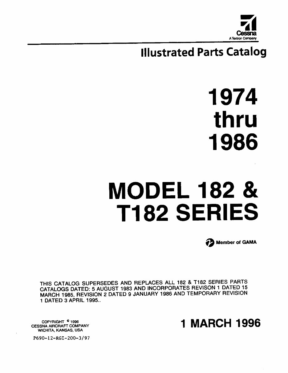 1974-1986 Cessna 182 Skylane Parts Catalog preview img 3