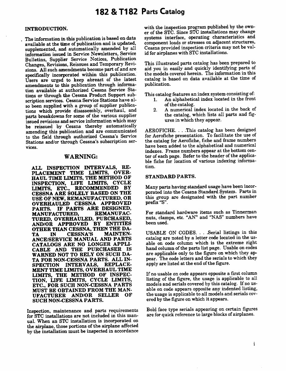 1974-1986 Cessna 182 Skylane Parts Catalog preview img 5