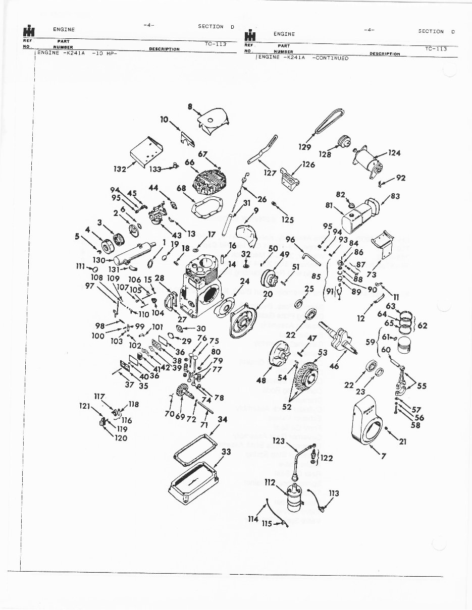 Cub Cadet 102 (TC-113-D) Tractor Parts Manual preview img 4