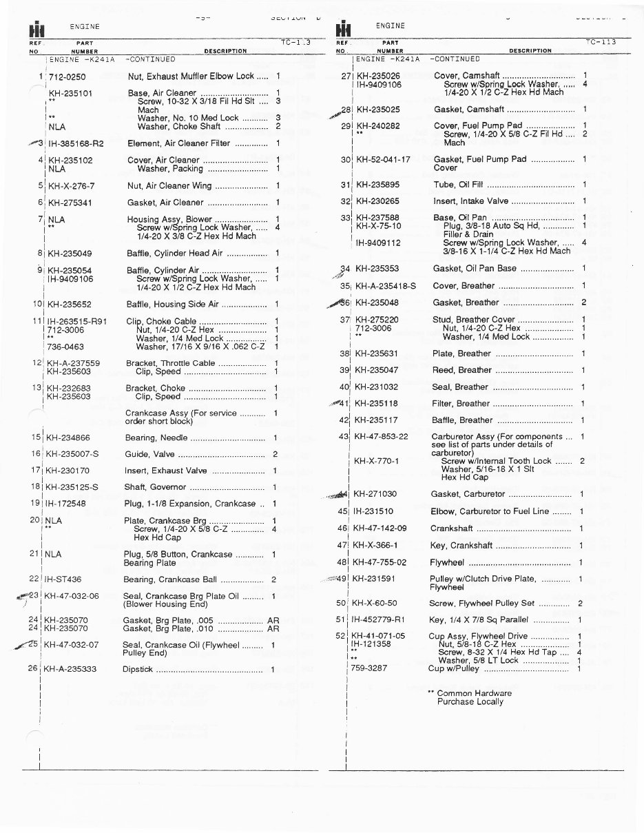 Cub Cadet 102 (TC-113-D) Tractor Parts Manual preview img 5