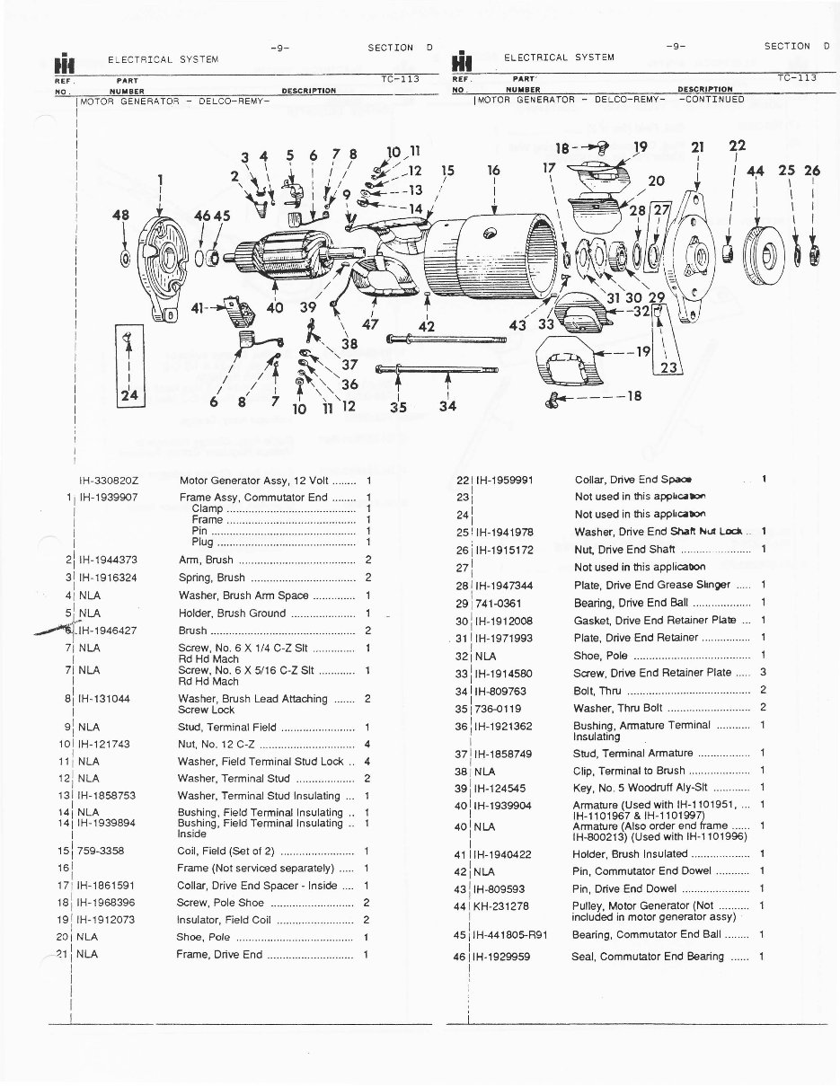Cub Cadet 102 (TC-113-D) Tractor Parts Manual preview img 9