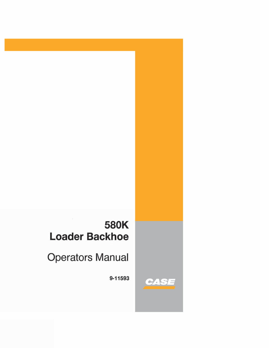CASE 580K PHASE 1 Tractor TLB Service & Operators Manual & Parts Catalog -3- Manuals - preview img 1