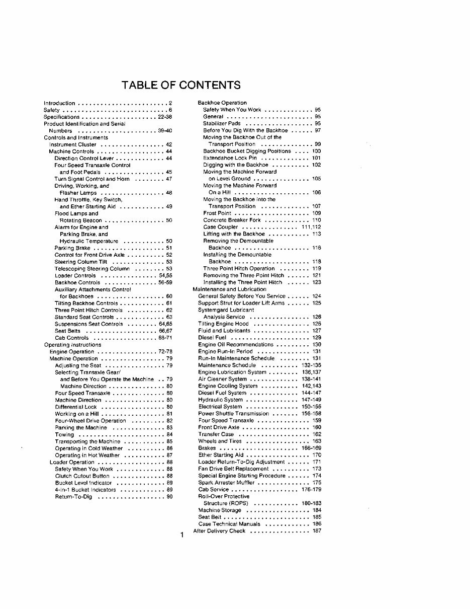 CASE 580K PHASE 1 Tractor TLB Service & Operators Manual & Parts Catalog -3- Manuals - preview img 3