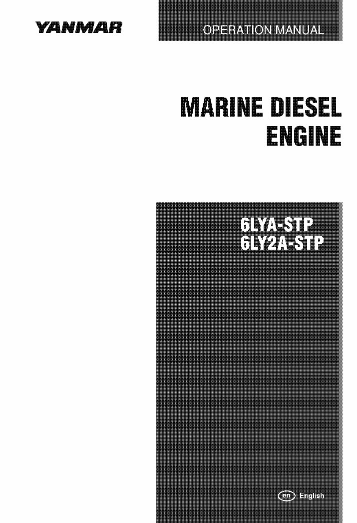 Yanmar Marine Diesel Engine 6LYA-STP, 6LY2A-STP Operation Manual preview img 1