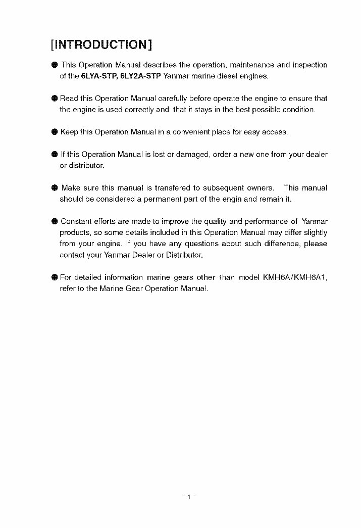 Yanmar Marine Diesel Engine 6LYA-STP, 6LY2A-STP Operation Manual preview img 3