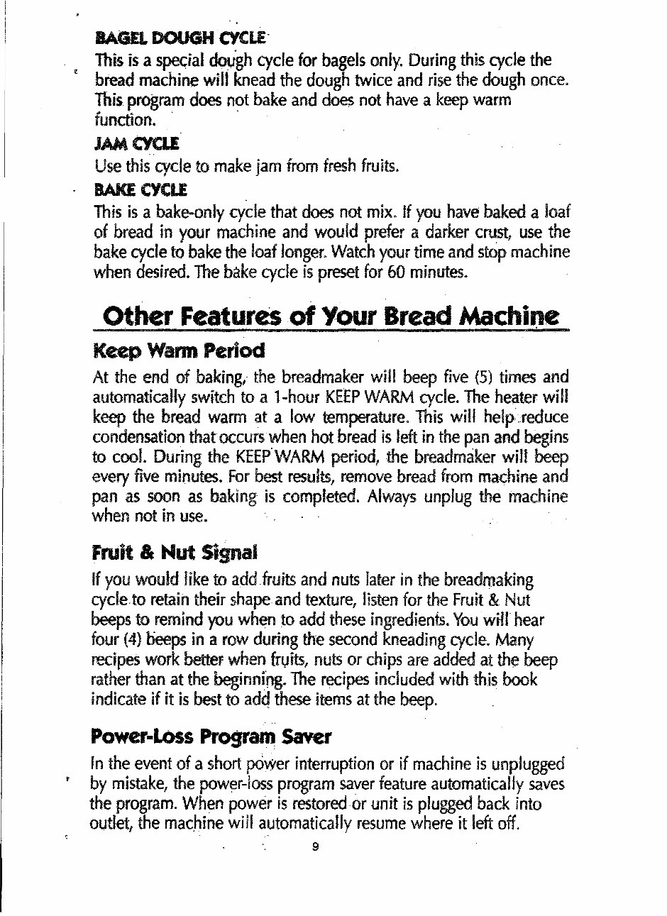 Betty Crocker Bake It Easy Parts Breadmaker Model BC1699 Instruction Manual Recipes preview img 10