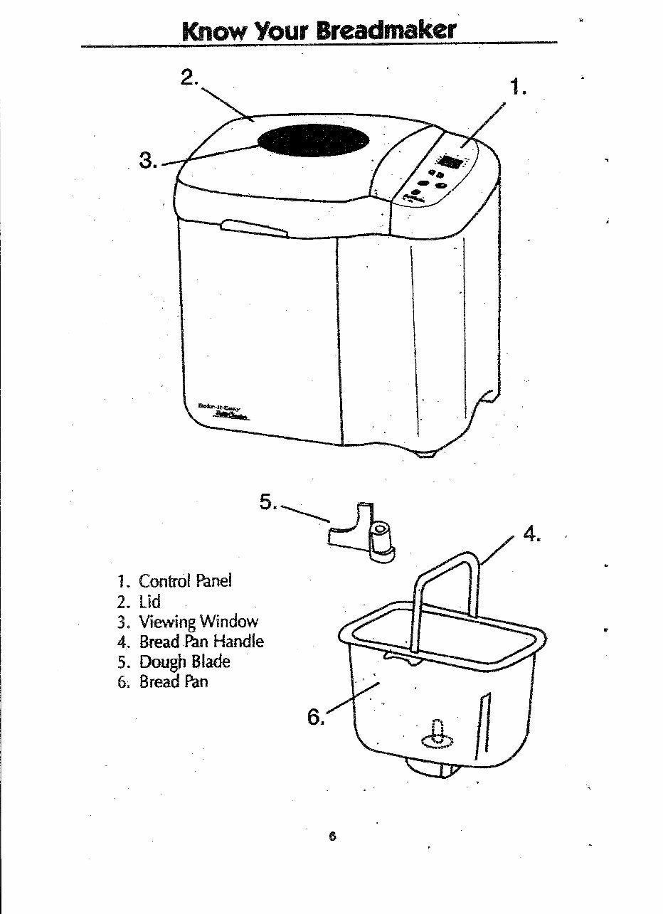 Betty Crocker Bake It Easy Parts Breadmaker Model BC1699 Instruction Manual Recipes preview img 4