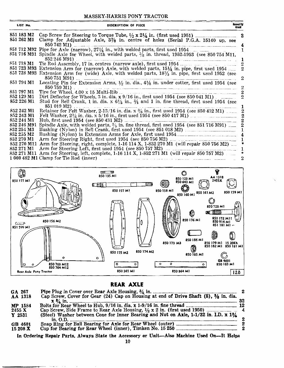 1947-1954 Massey-Harris Pony Tractor Parts Catalog preview img 10