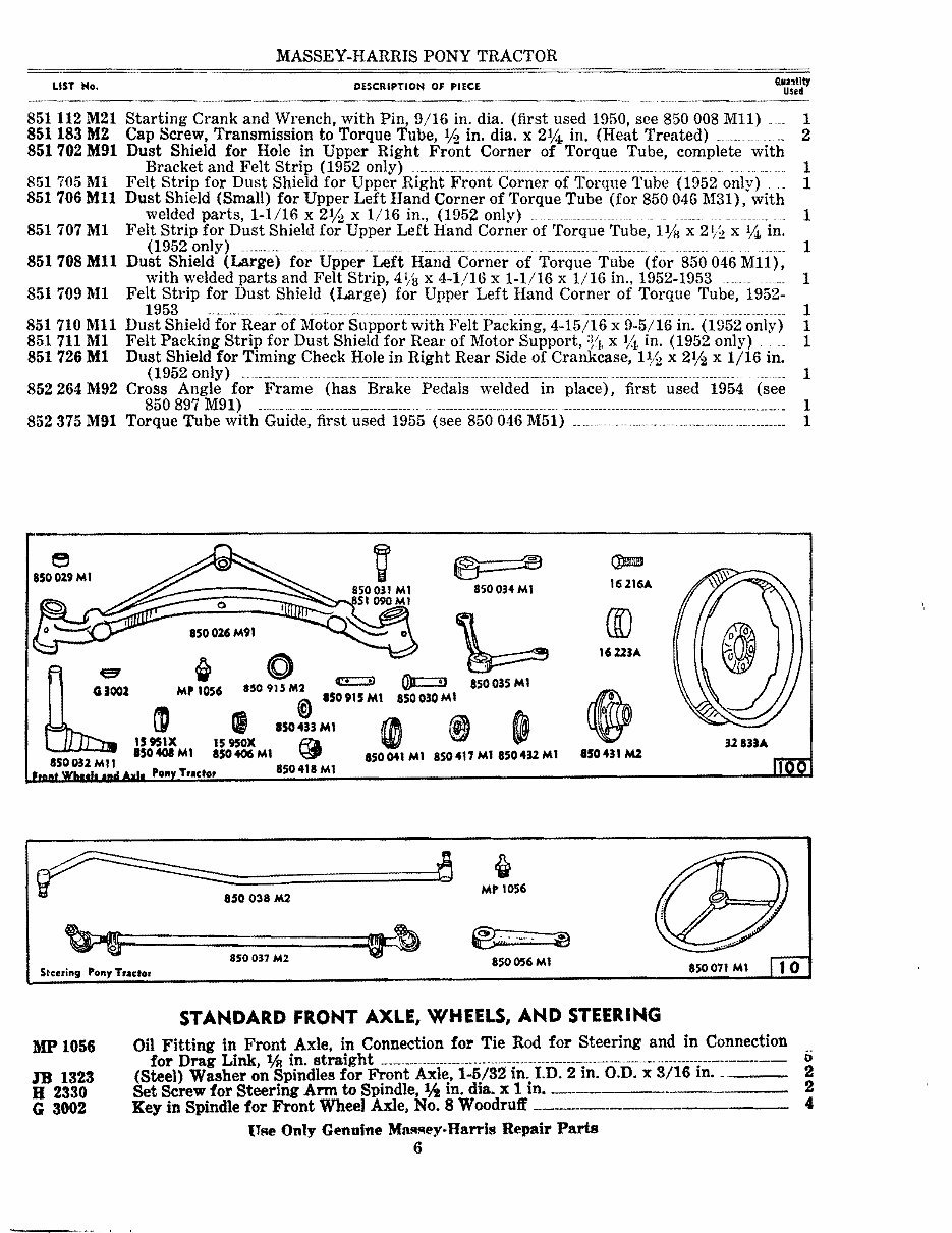 1947-1954 Massey-Harris Pony Tractor Parts Catalog preview img 6