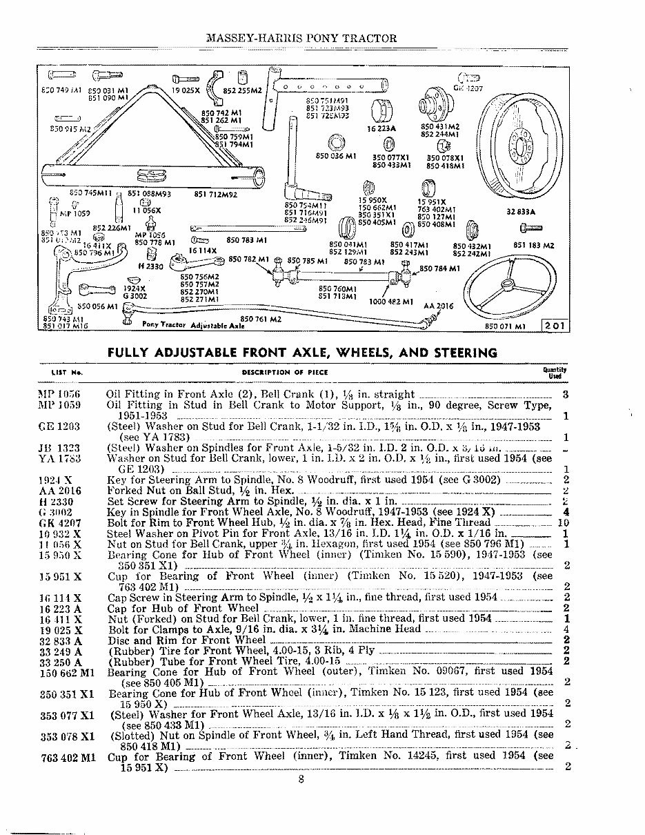 1947-1954 Massey-Harris Pony Tractor Parts Catalog preview img 8