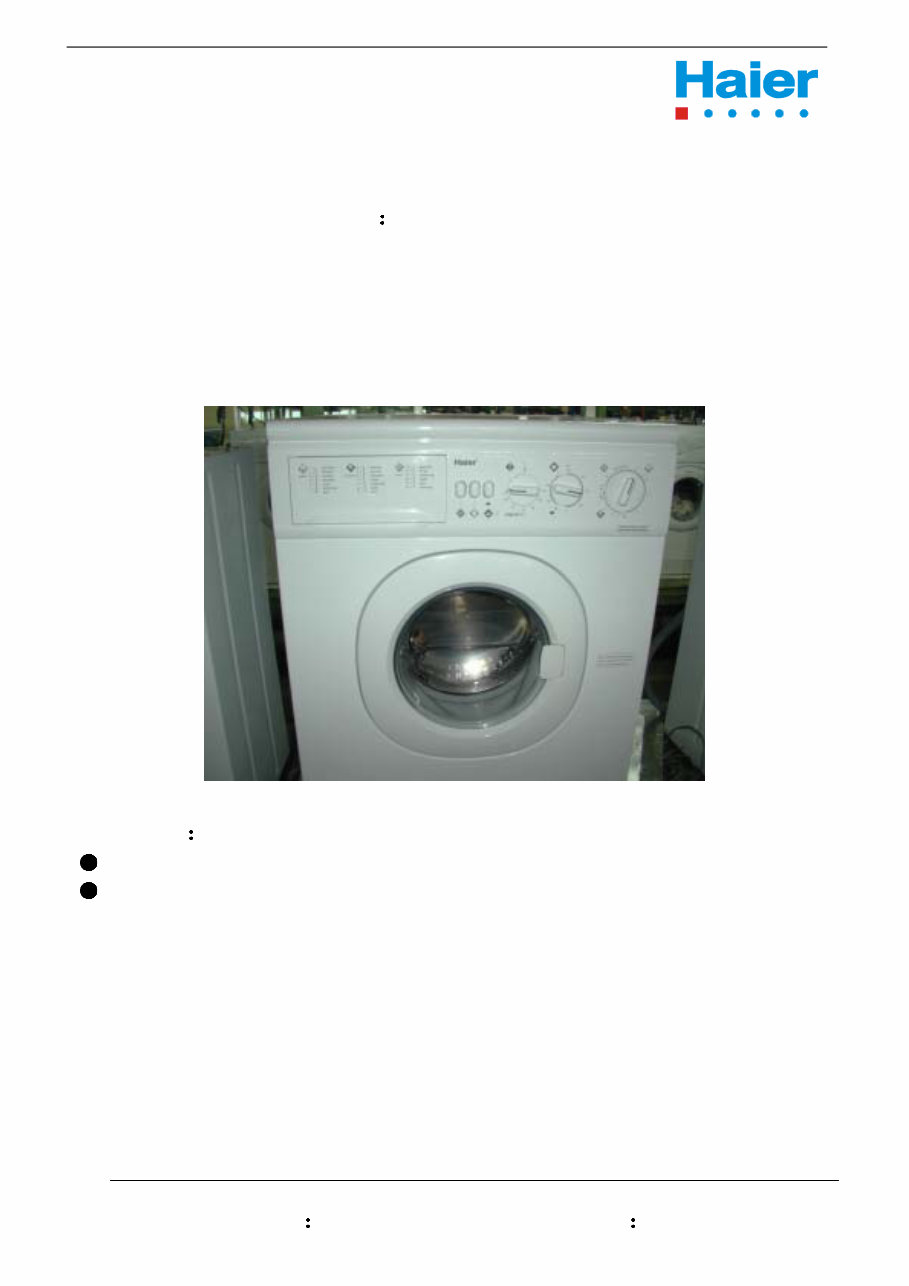 HAIER XQG50 / 11 WASHING MACHINE Service Manual preview img 1