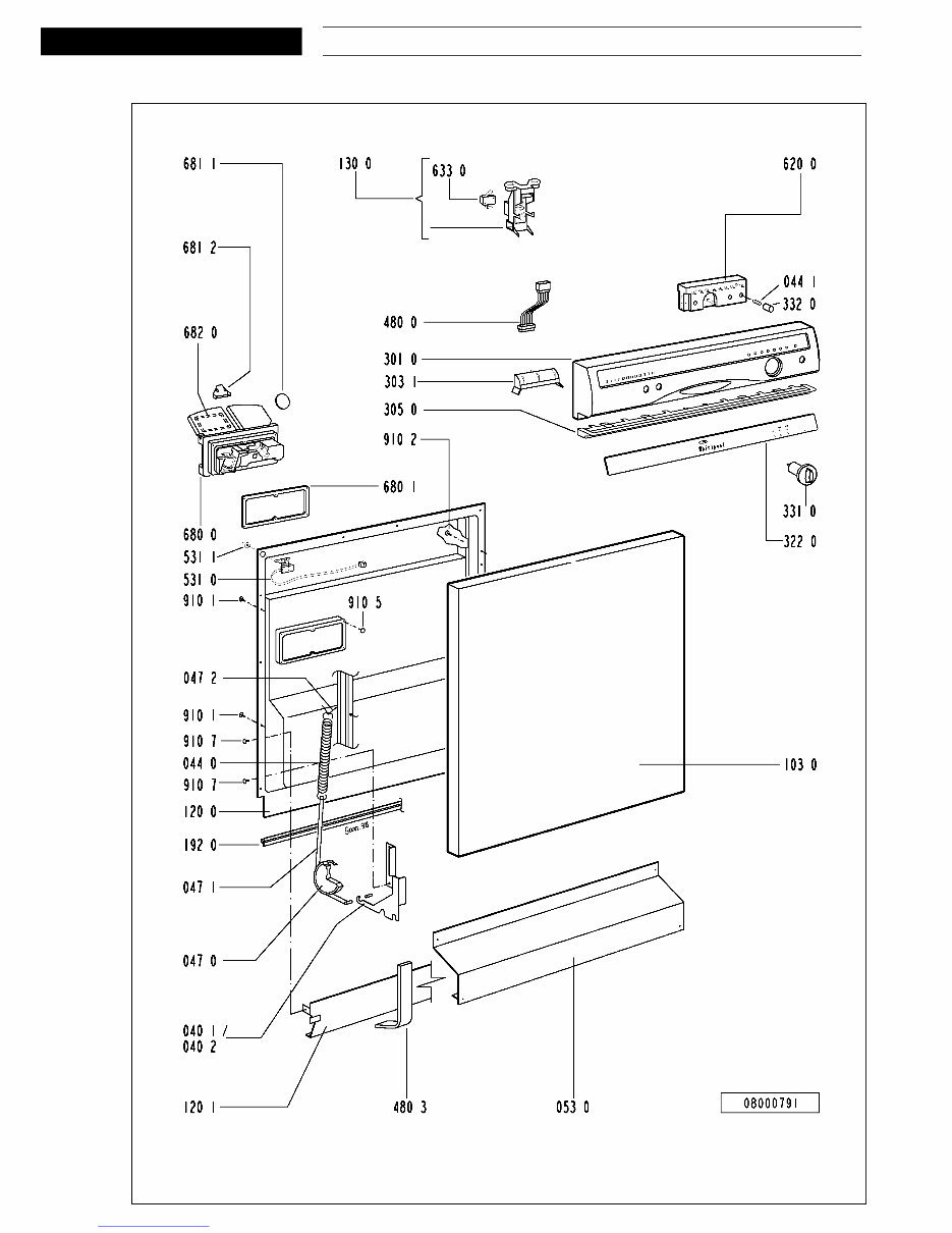WHIRLPOOL ADP 931 / 2 WH DISHWASHER INTEGRATABLE Repair Manual preview img 7
