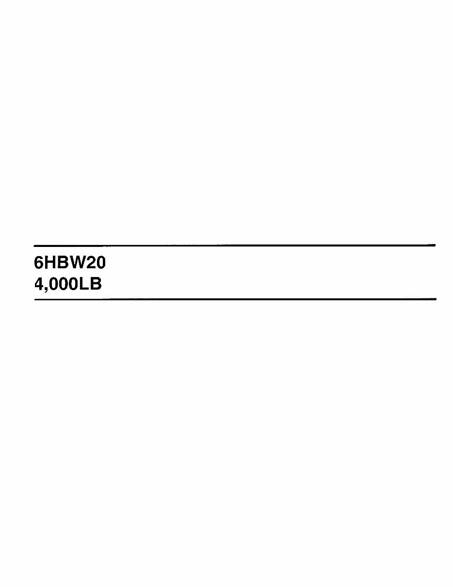 Toyota Electric Pallet Truck Type 6HBW20 sn: 17001 and up Workshop Service Manual preview img 1