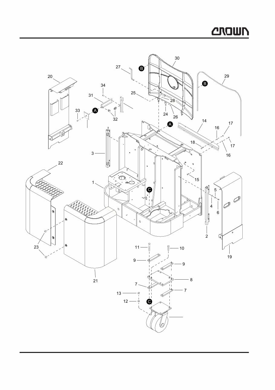 Crown SP3400 (FOUR-POINT) Series Forklift Parts Catalog Manual preview img 7