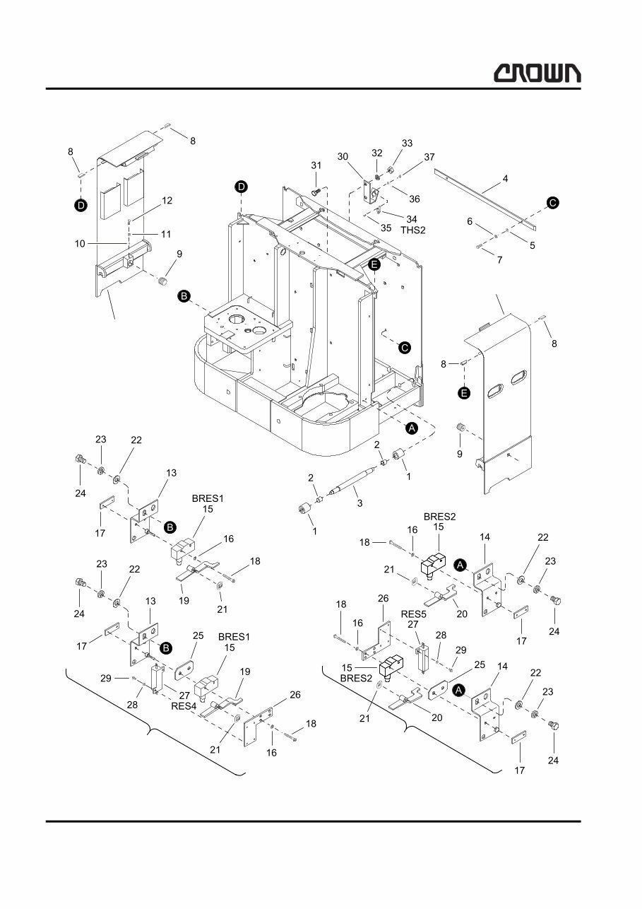 Crown SP3400 (FOUR-POINT) Series Forklift Parts Catalog Manual preview img 9