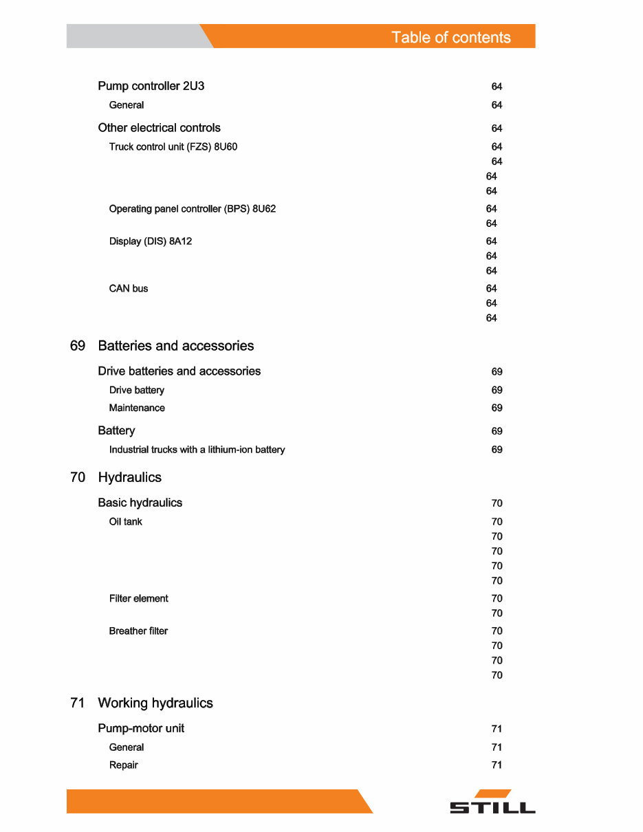 Still EK-X (EK-X 2131 24V, EK-X2133 48V) High-level Order Picker Forklift Service Repair Workshop Manual preview img 10