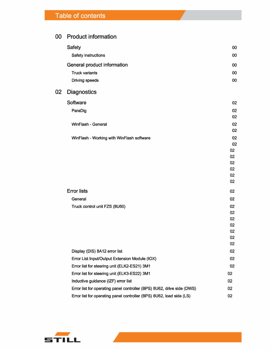 Still EK-X (EK-X 2131 24V, EK-X2133 48V) High-level Order Picker Forklift Service Repair Workshop Manual preview img 5