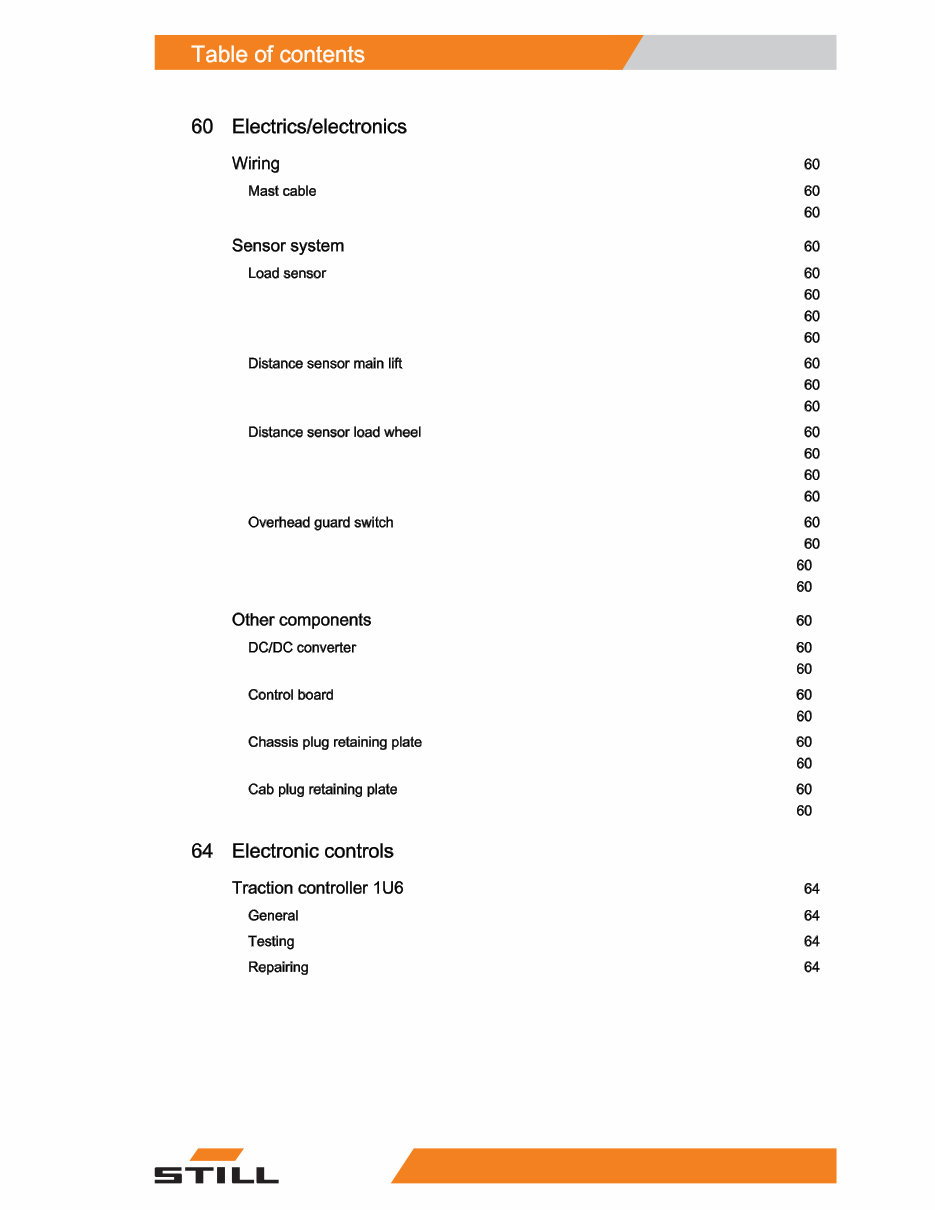 Still EK-X (EK-X 2131 24V, EK-X2133 48V) High-level Order Picker Forklift Service Repair Workshop Manual preview img 9