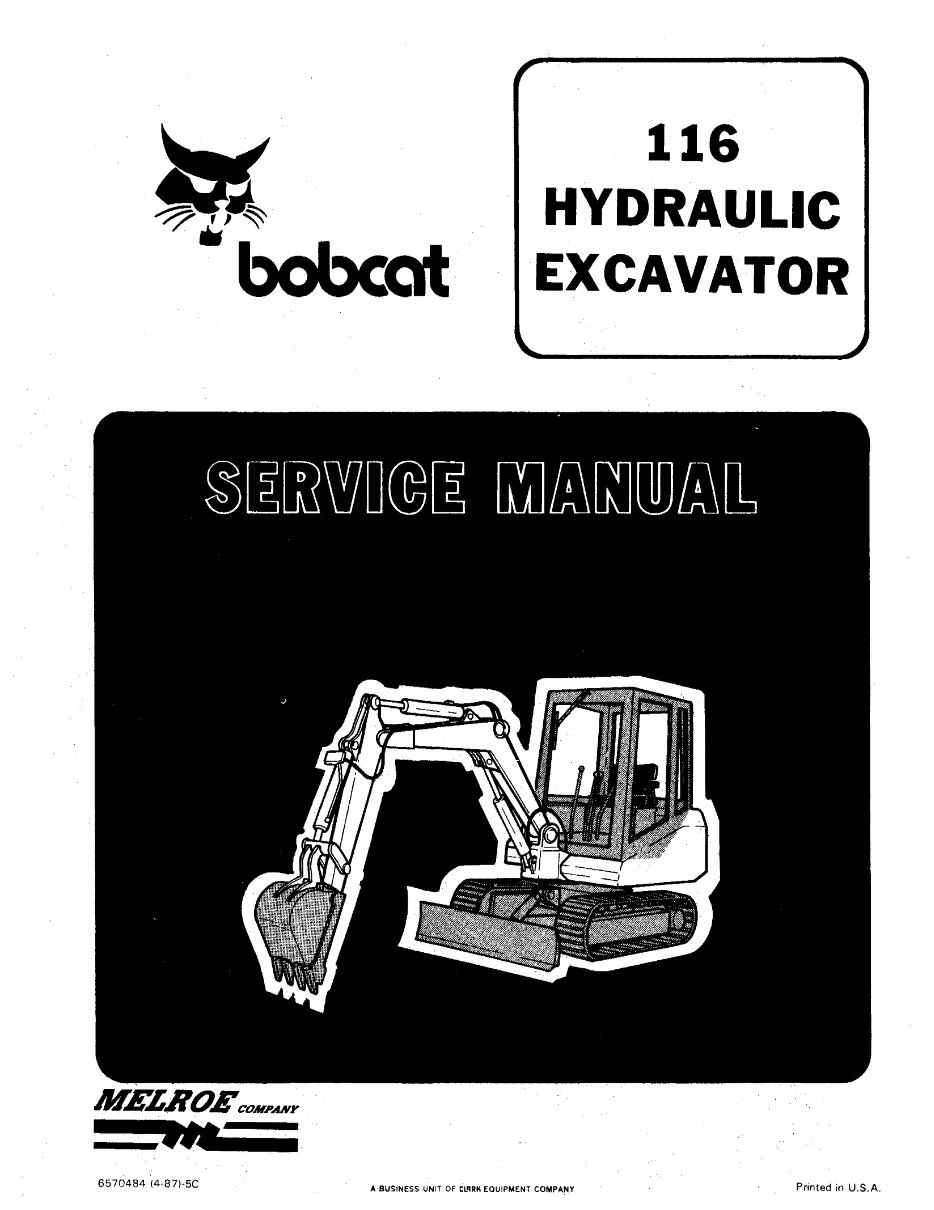 116 Hydraulic Excavator Service Repair Manual preview img 1