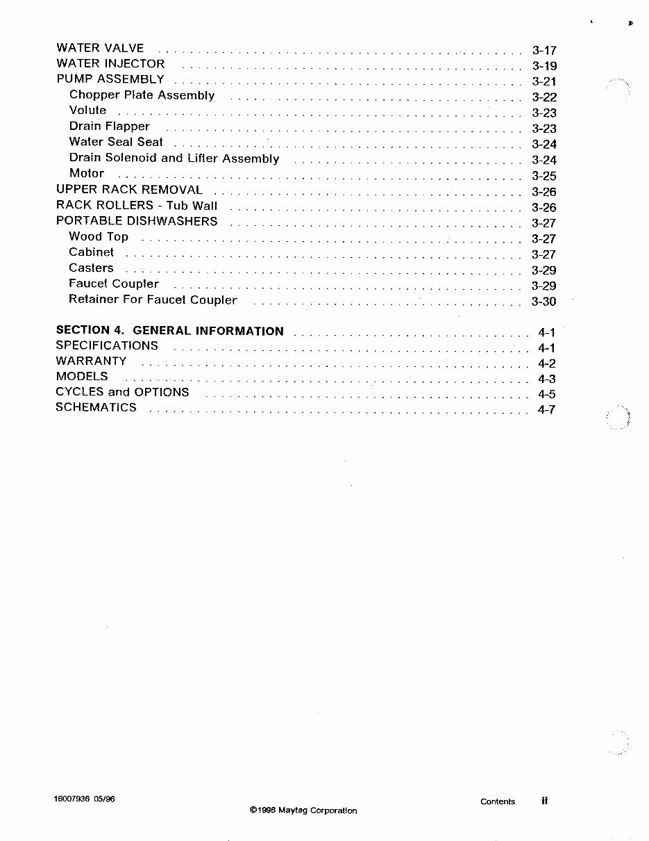 Maytag Admiral DWUA & DWC Dishwasher Repair manual preview img 4