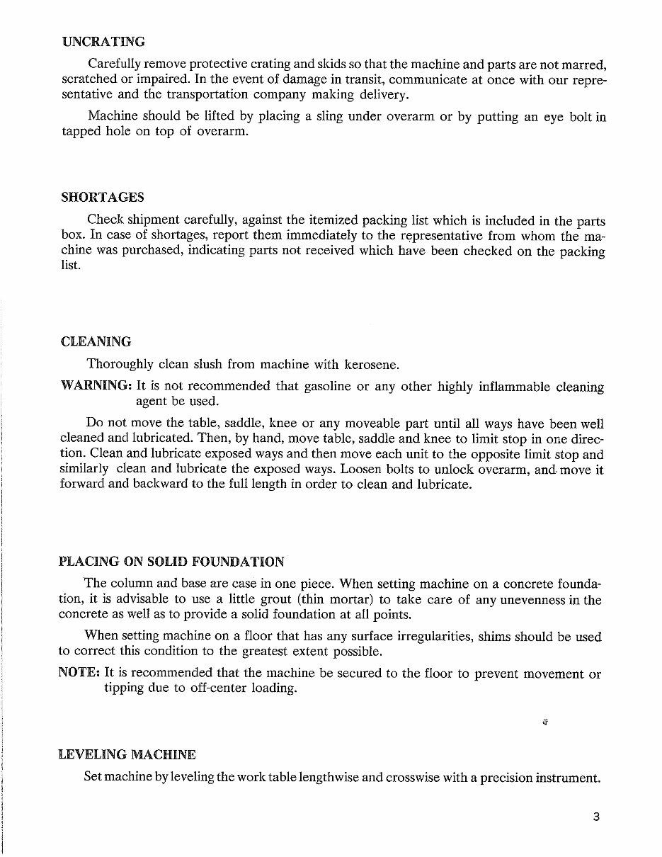 Bridgeport Series I Milling Machine M105- Maintenance Manual preview img 9