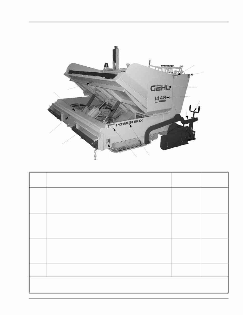 Gehl 1438 1448 Power Box Self-Propelled Paver Parts Manual (Serial Numbers 18100 and Before) preview img 7