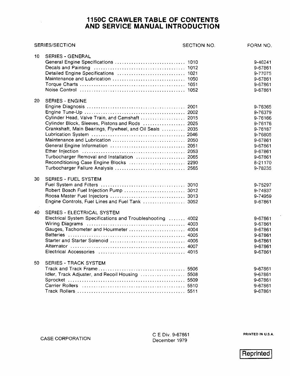 Case 1150C Service Manual preview img 1