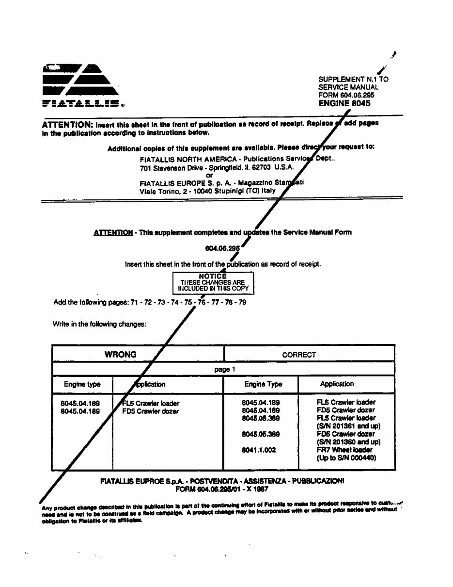 New Holland CE FD5, FL5, FL5B Service Manual preview img 6