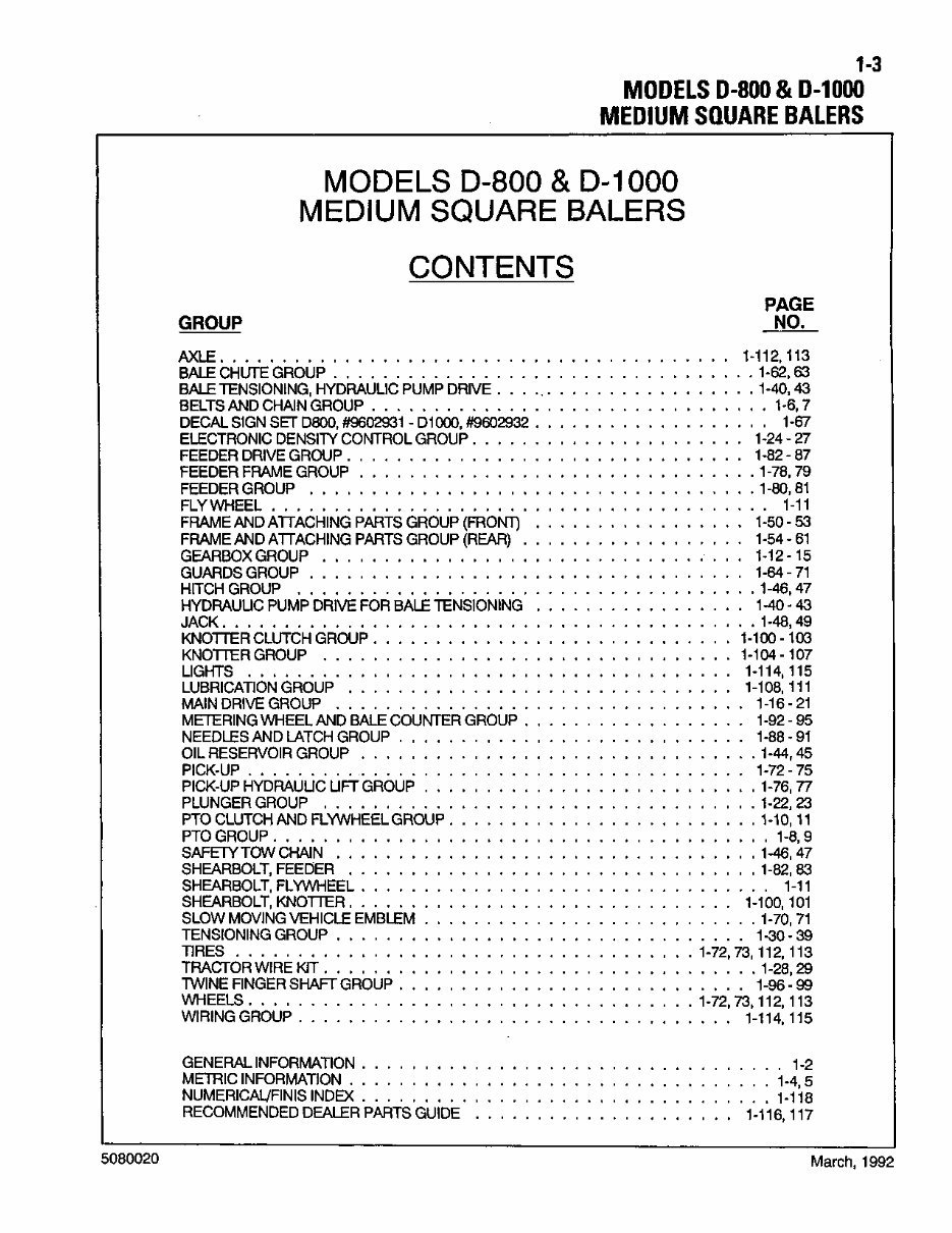 New Holland D1000, D800 Parts Catalog preview img 3
