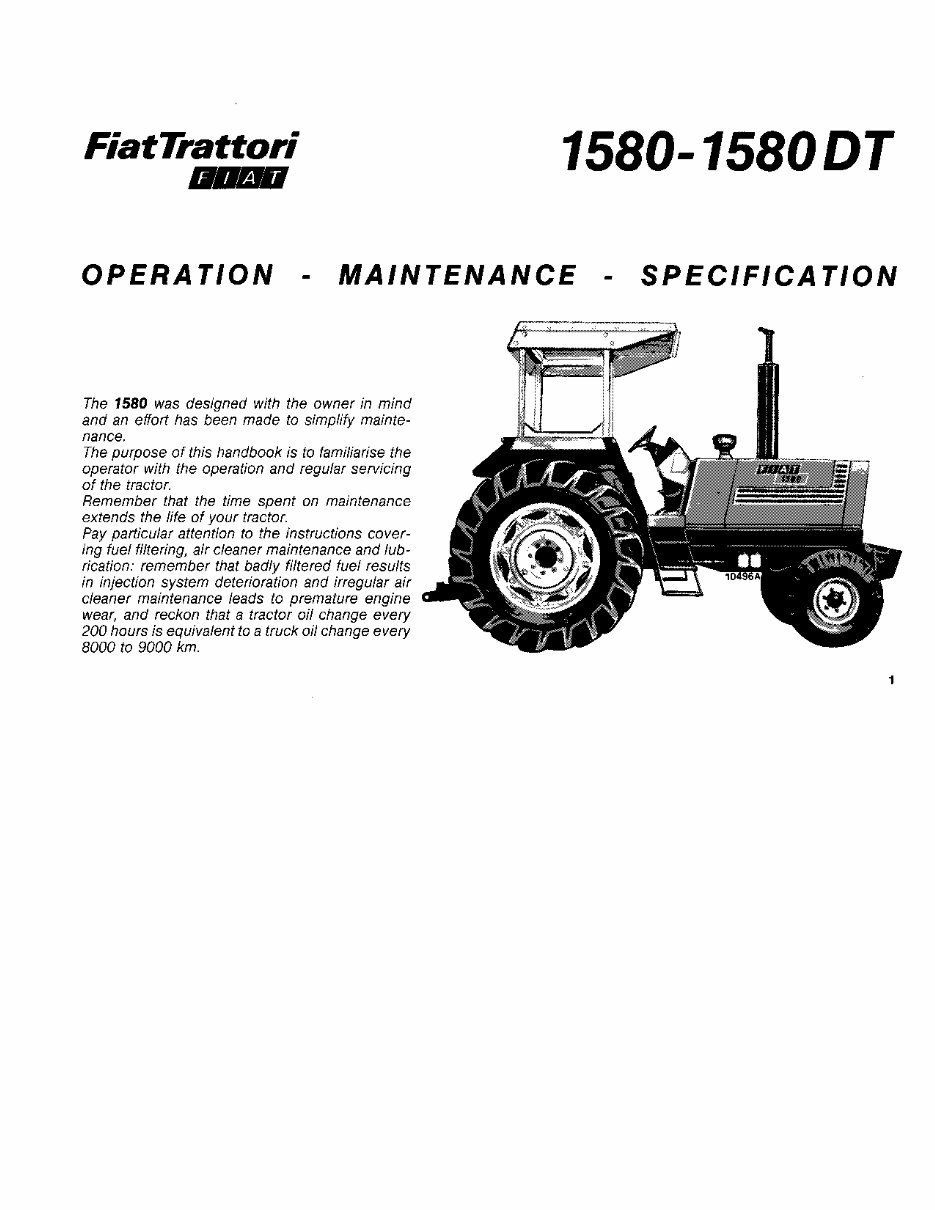 New Holland 1580, 1580DT Operators Manual preview img 3