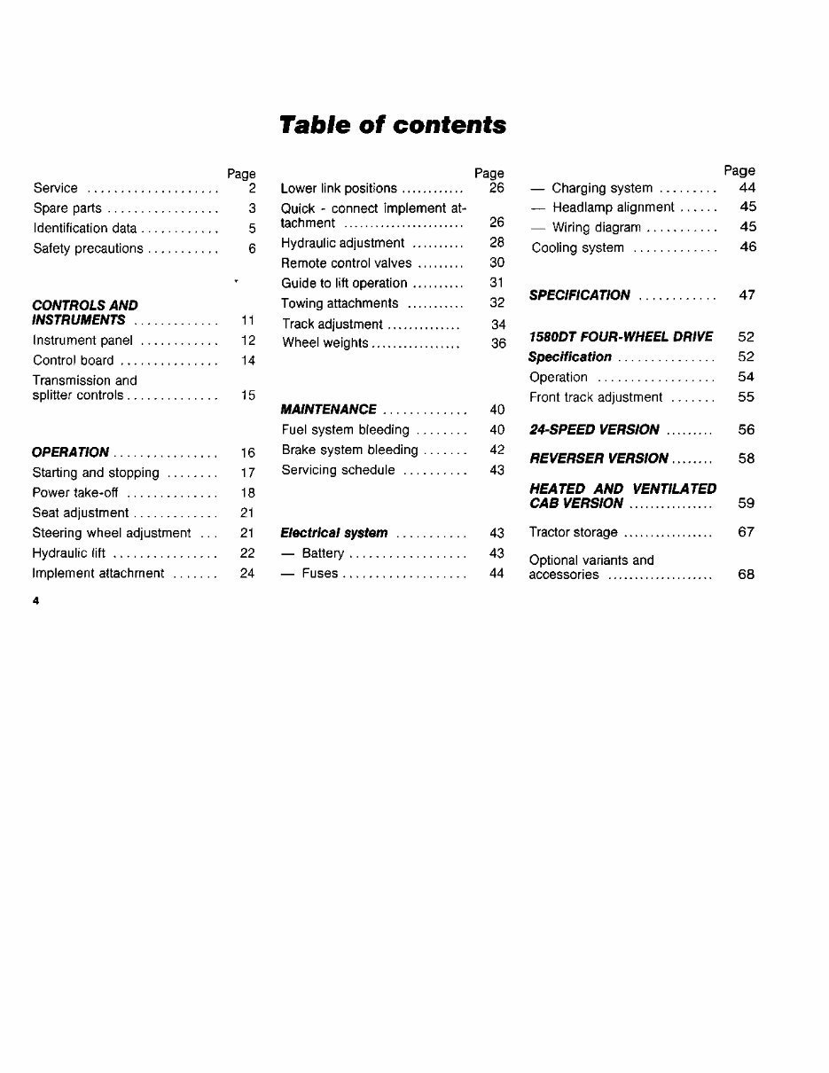 New Holland 1580, 1580DT Operators Manual preview img 6
