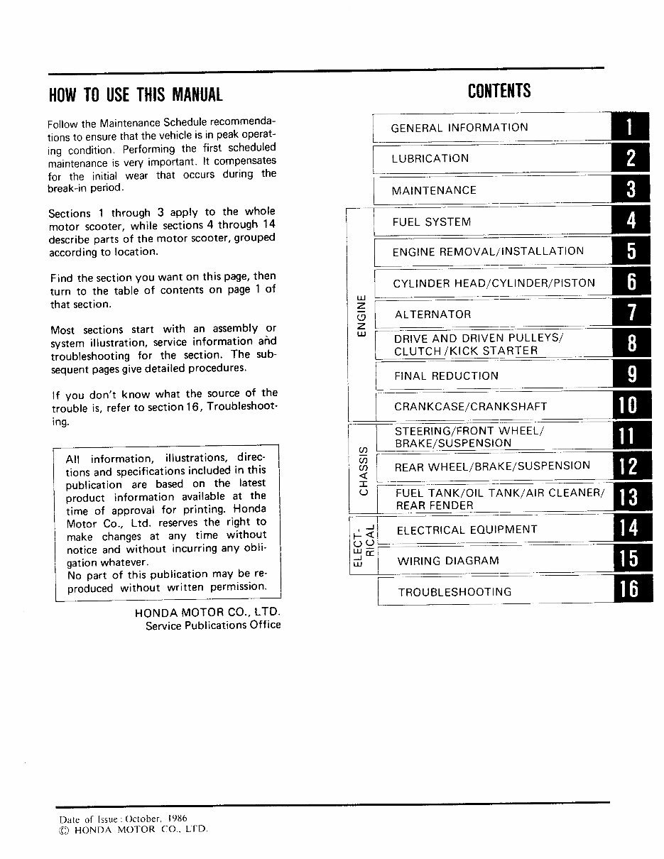 1984-1987 Honda Spree NQ50 Service & Repair Manual preview img 1
