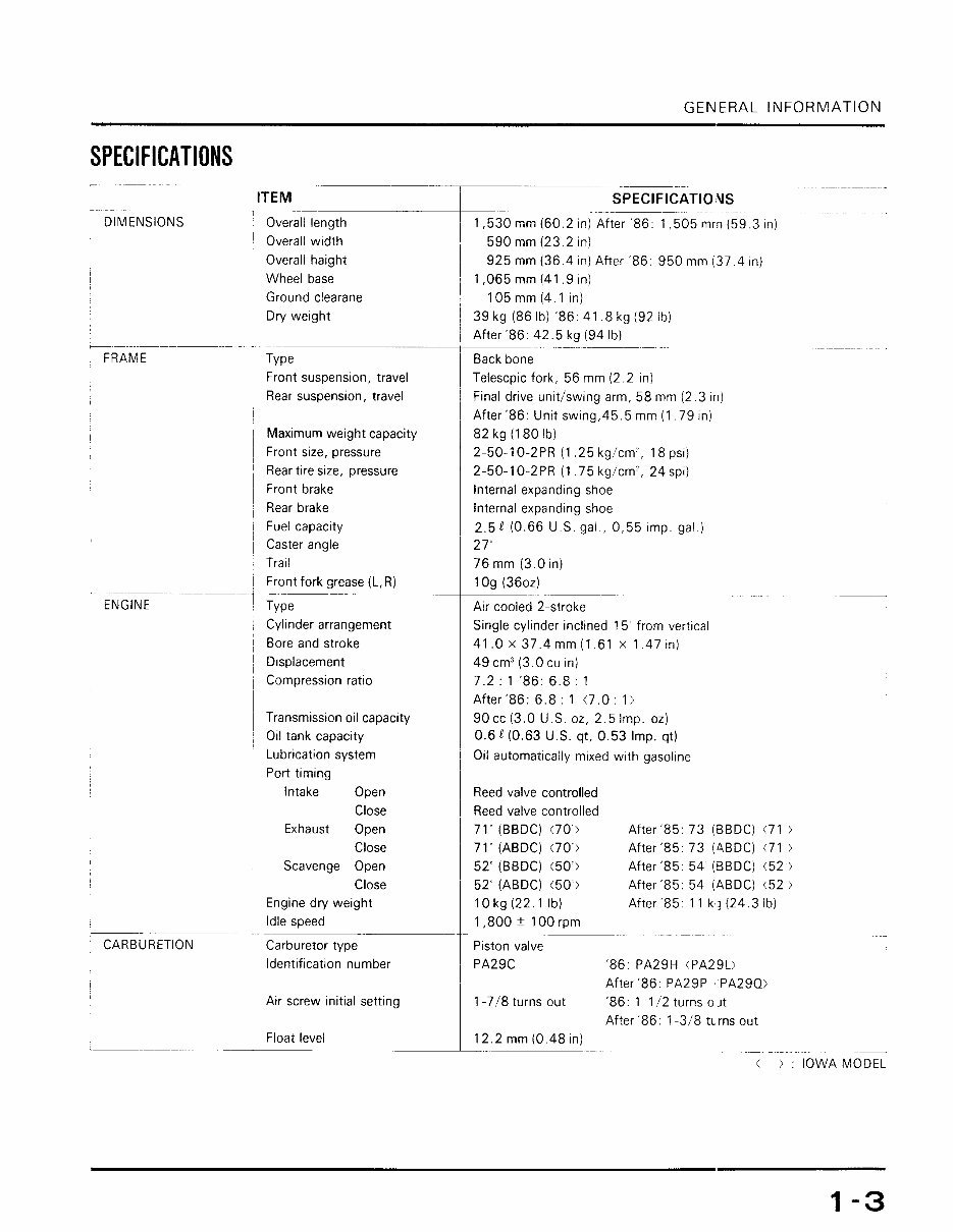 1984-1987 Honda Spree NQ50 Service & Repair Manual preview img 4