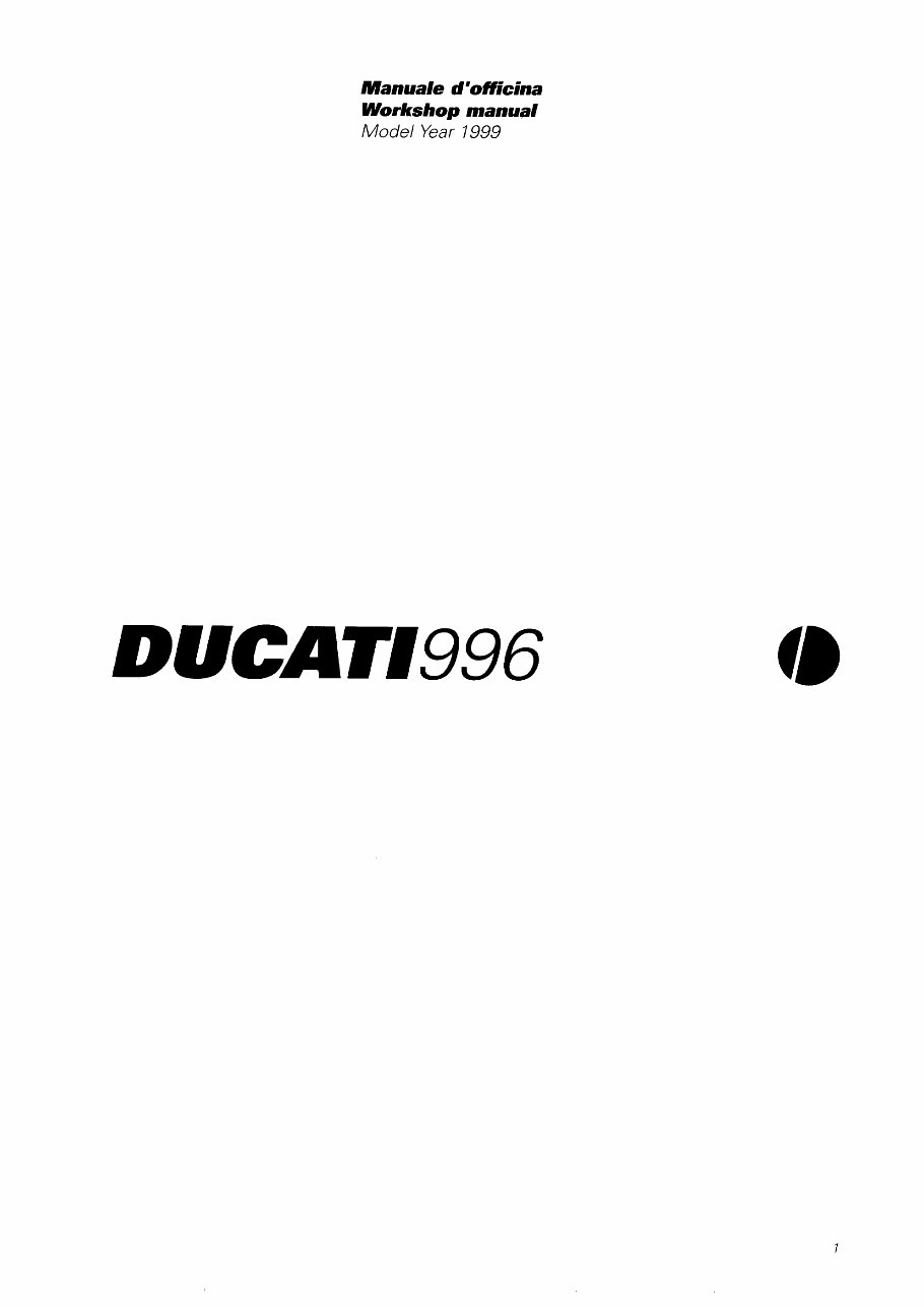DUCATI996 ワークショップマニュアル