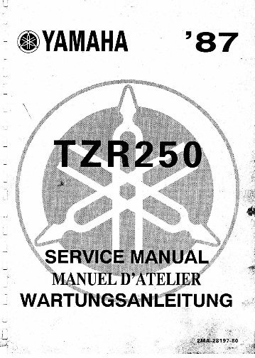 Yamaha TZR250 TZR 250 Workshop Repair Manual | Download Manual