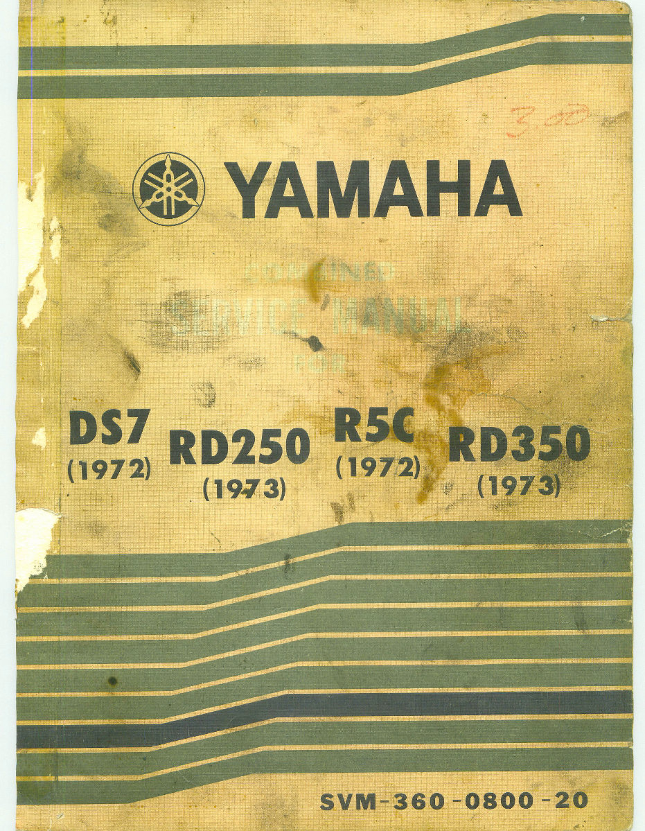 1972-1973 Yamaha RD350 Service & Repair Manual preview img 1