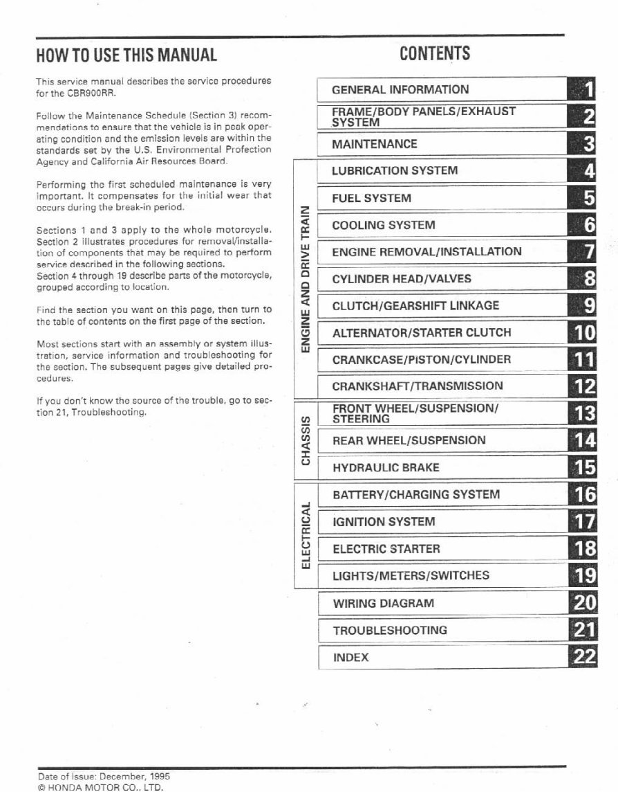 1996-1998 CBR900 RR Service & Repair Manual preview img 2