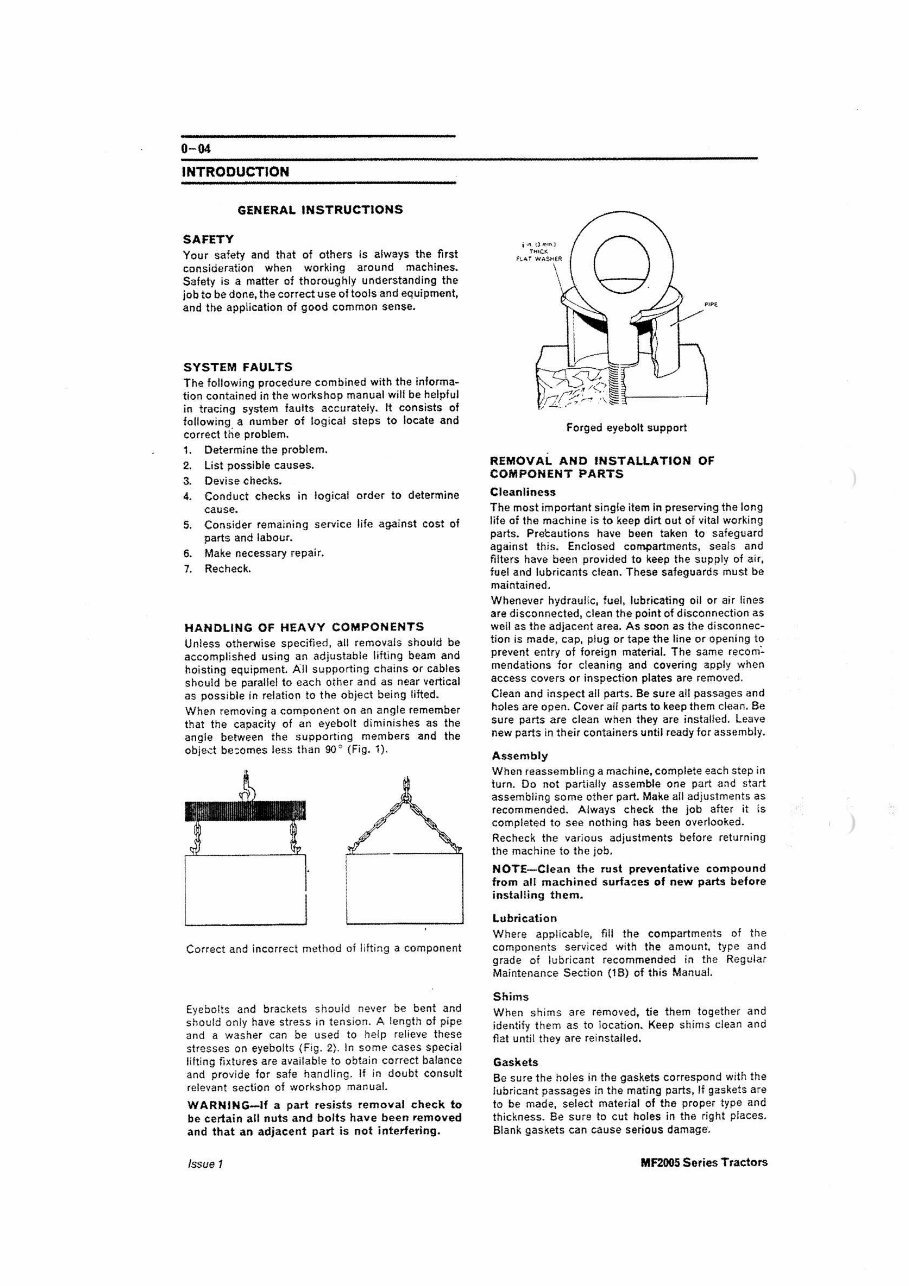 Massey Fergusson 2620 2640 2680 2720 2625 2645 2485 2725 3505 3525 3545 Tractor Full Service & Repair Manual preview img 10