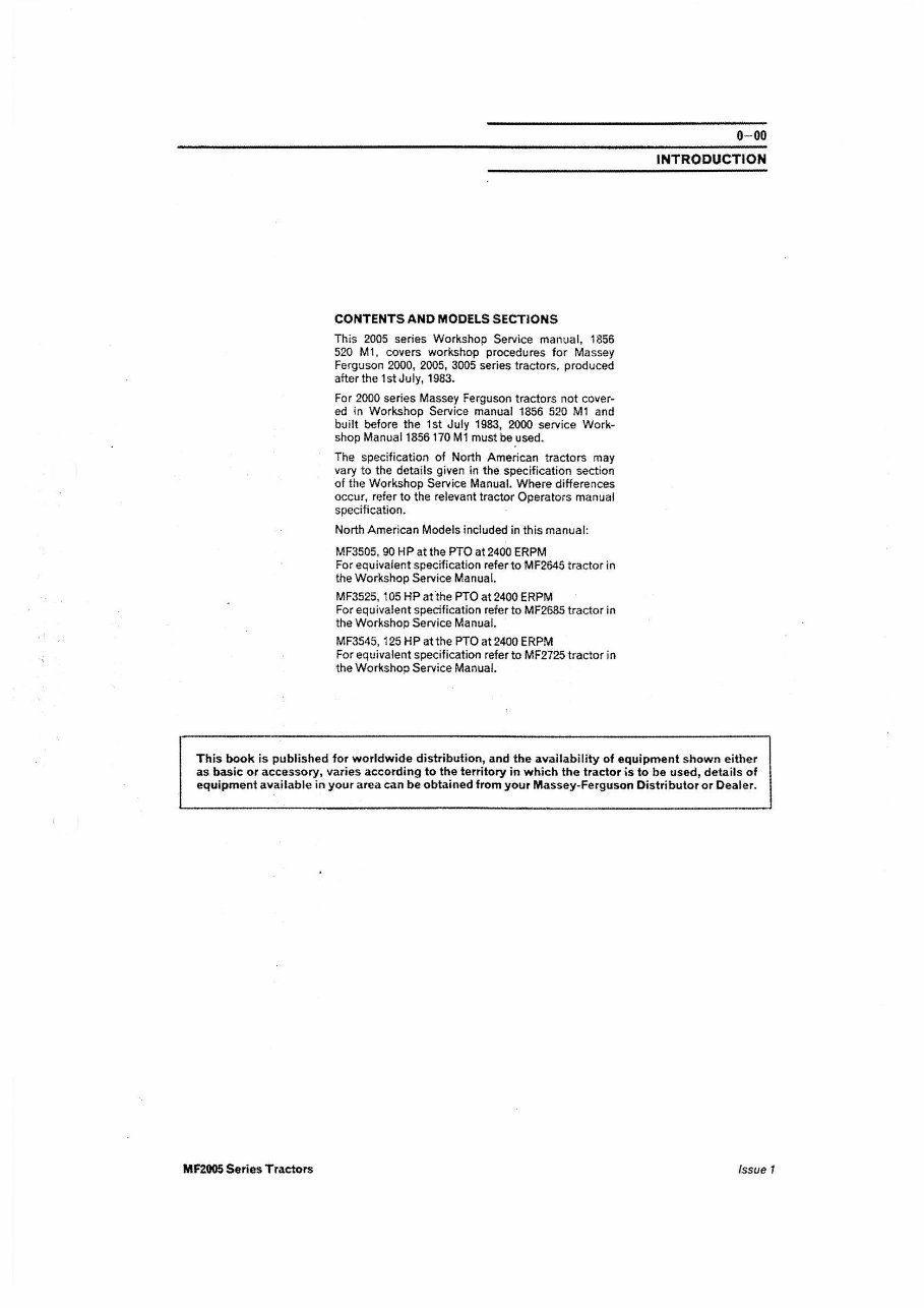 Massey Fergusson 2620 2640 2680 2720 2625 2645 2485 2725 3505 3525 3545 Tractor Full Service & Repair Manual preview img 6