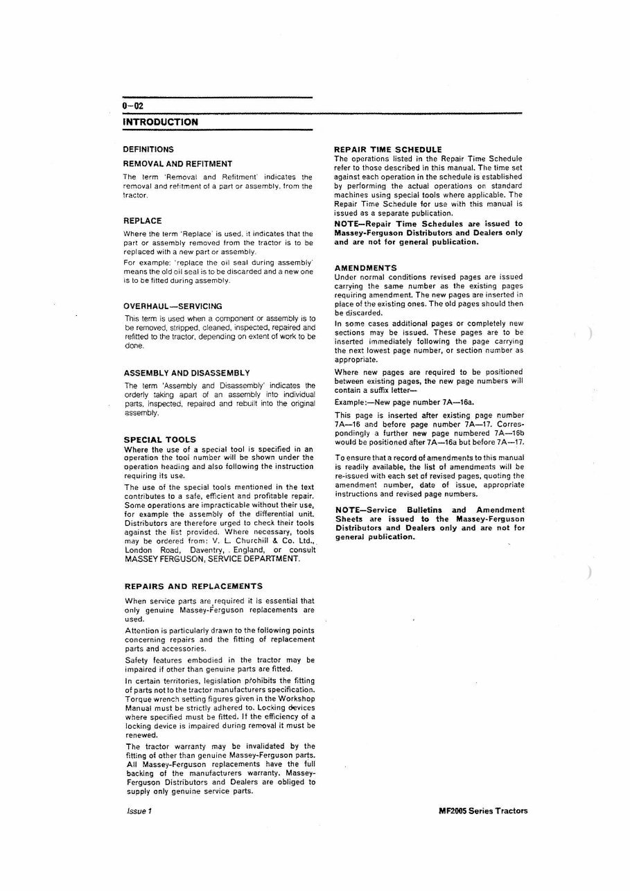 Massey Fergusson 2620 2640 2680 2720 2625 2645 2485 2725 3505 3525 3545 Tractor Full Service & Repair Manual preview img 8