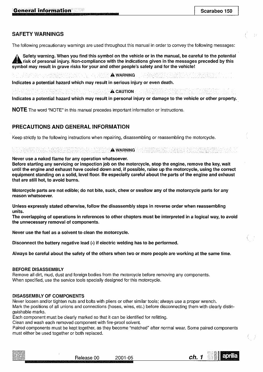 1999-2004 Aprilia Scarabeo 150 Service & Repair Manual preview img 6