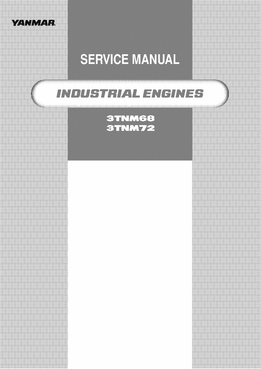 Yanmar 3TNM68, 3TNM72 Diesel Engine OEM Service & Repair Manual preview img 1