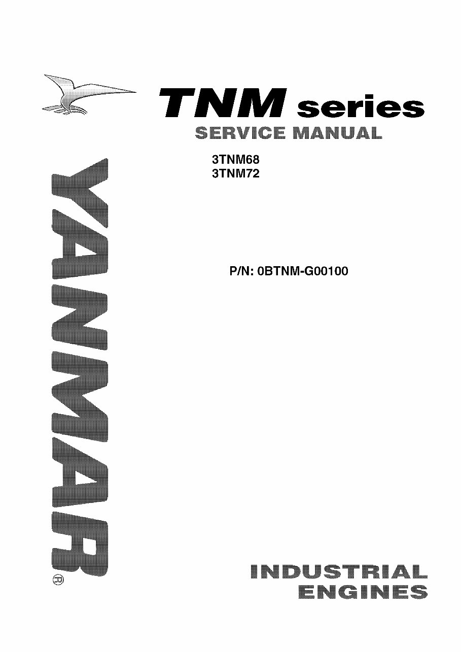 Yanmar 3TNM68, 3TNM72 Diesel Engine OEM Service & Repair Manual preview img 3