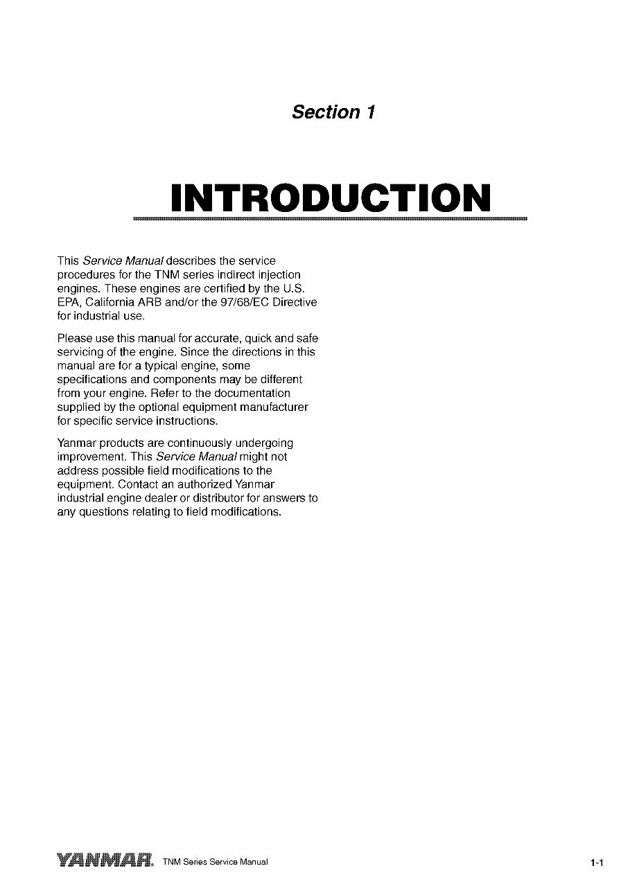 Yanmar 3TNM68, 3TNM72 Diesel Engine OEM Service & Repair Manual preview img 7