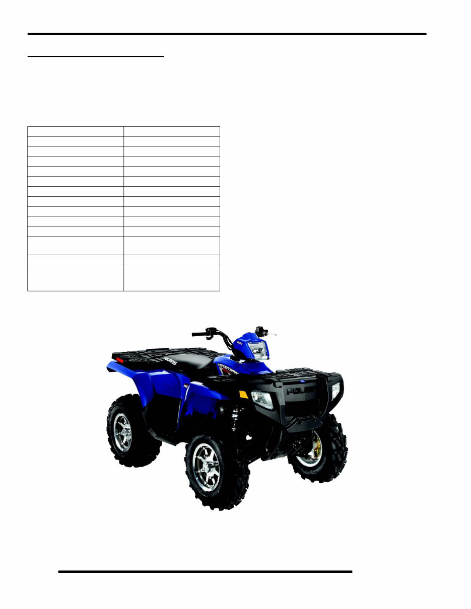 Polaris Sportsman 500 HO 2008 2009 2010 Service Manual preview img 6