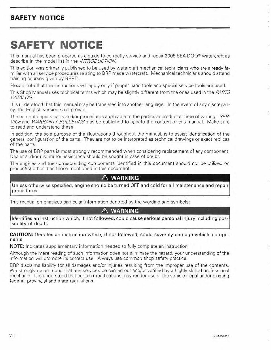 2008-2009 Sea-Doo GTI SE 155 Service & Repair Manual preview img 9