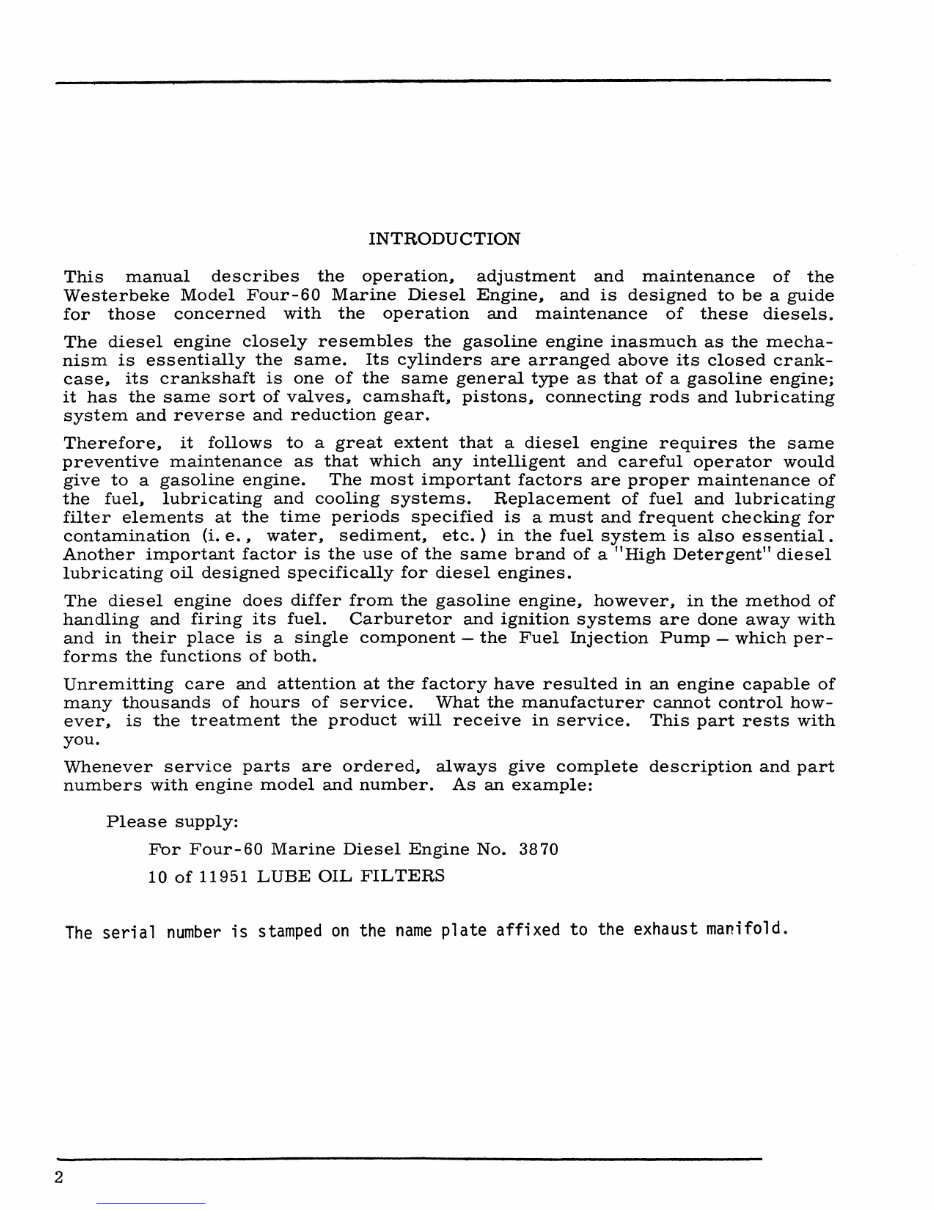 WESTERBEKE 60 Marine Diesel Engine Service Repair Manual preview img 3
