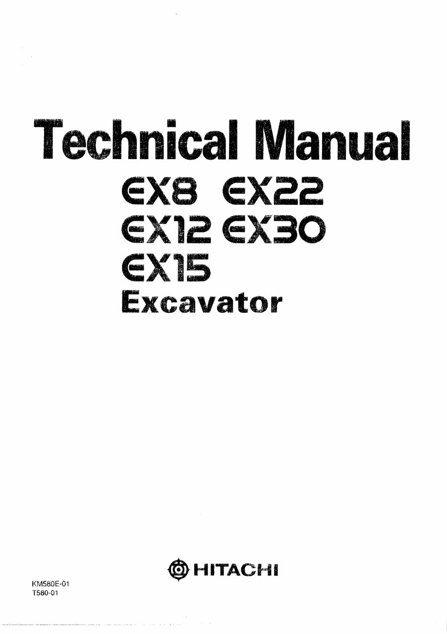 Hitachi EX8 EX12 EX15 EX22 EX30 Excavator Complete Workshop Service Repair Manual preview img 1