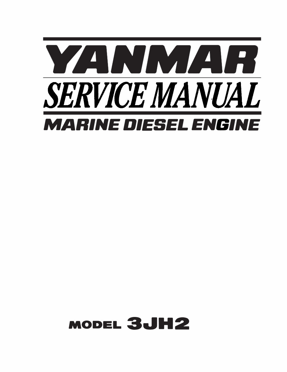 Yanmar 3JH2E 3JH2TE Marine Diesel Engine Service Repair Shop Manual preview img 2